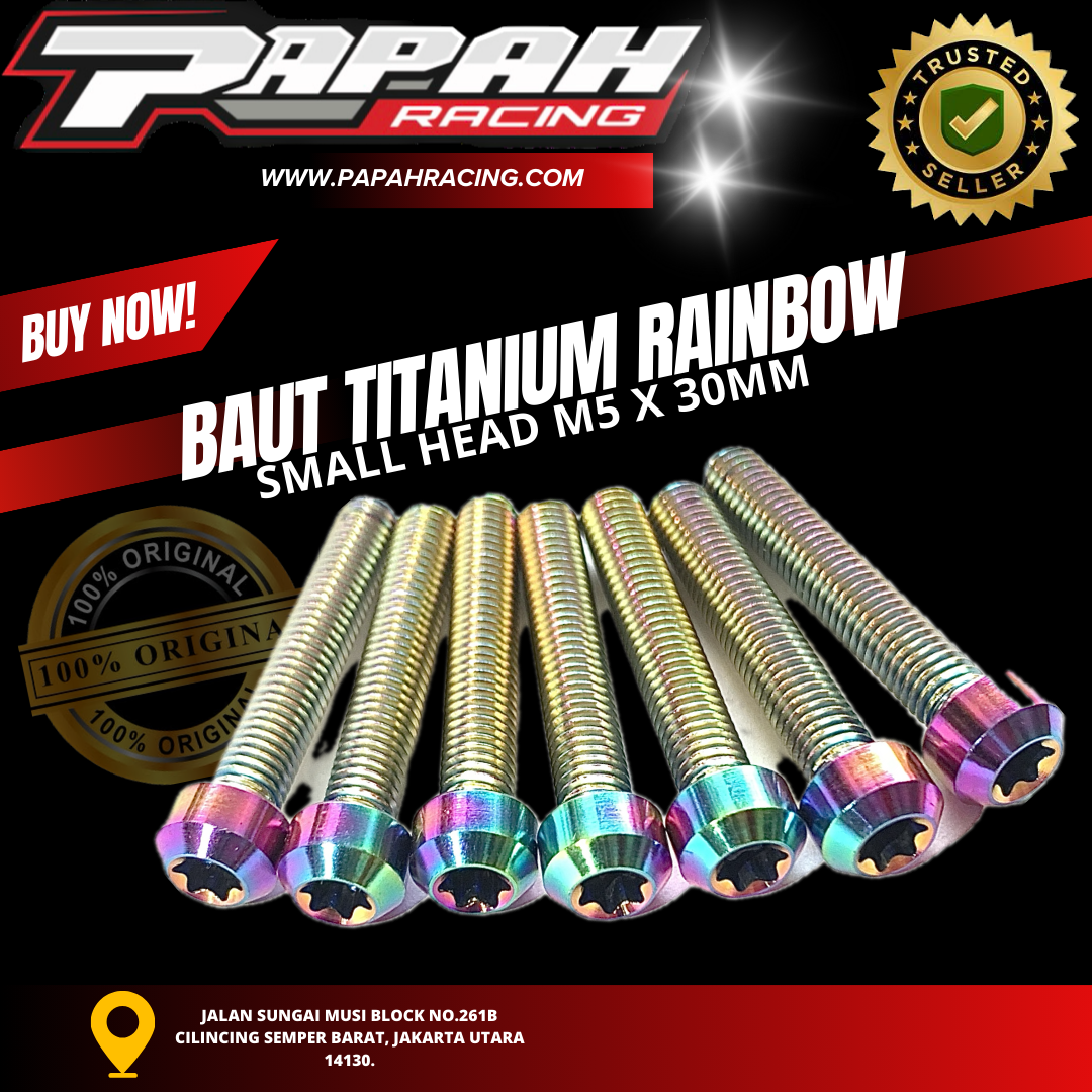 BAUT TITANIUM RAINBOW SMALL HEAD M5X30MM